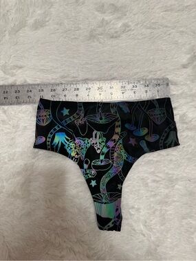 New xs black light reflective mushroom bottom shorts rave festival high waist